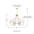 thumbnail image 2 of Capital Lighting 452761 Julia 6 Light 36" Wide Chandelier - Brass, 2 of 7