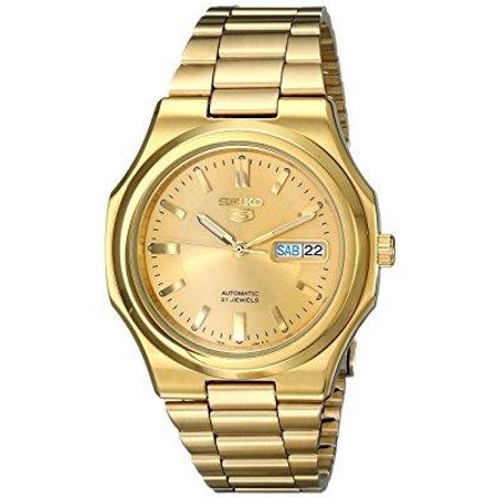 Seiko Men's SNKK52 5 Automatic Gold-Tone Stainless Steel Bracelet Watch