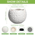 thumbnail image 4 of Ordivic 4 inch White Textured Ceramic Planter Pot with Drainage Hole & Plug, Small Decorative Indoor Flower Pot for Succulent Cactus Houseplant,Desktop Home Office Table Decor, 4 of 7
