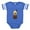 Royal Blue, variant on CafePress - Bird Feeder Bear - Cute Infant Baby Football Bodysuit