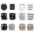 thumbnail image 4 of Pendientes de botón Yashi circonita falsa oro 8 mm, 4 of 5