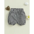 thumbnail image 2 of Nygoyerh Baby Girls Bloomers Shorts Plaid Print Elastic Waist Ruffled Detail Short Pants Infant Clothing 3M 6M 9M 12M 18M 24M, 2 of 7