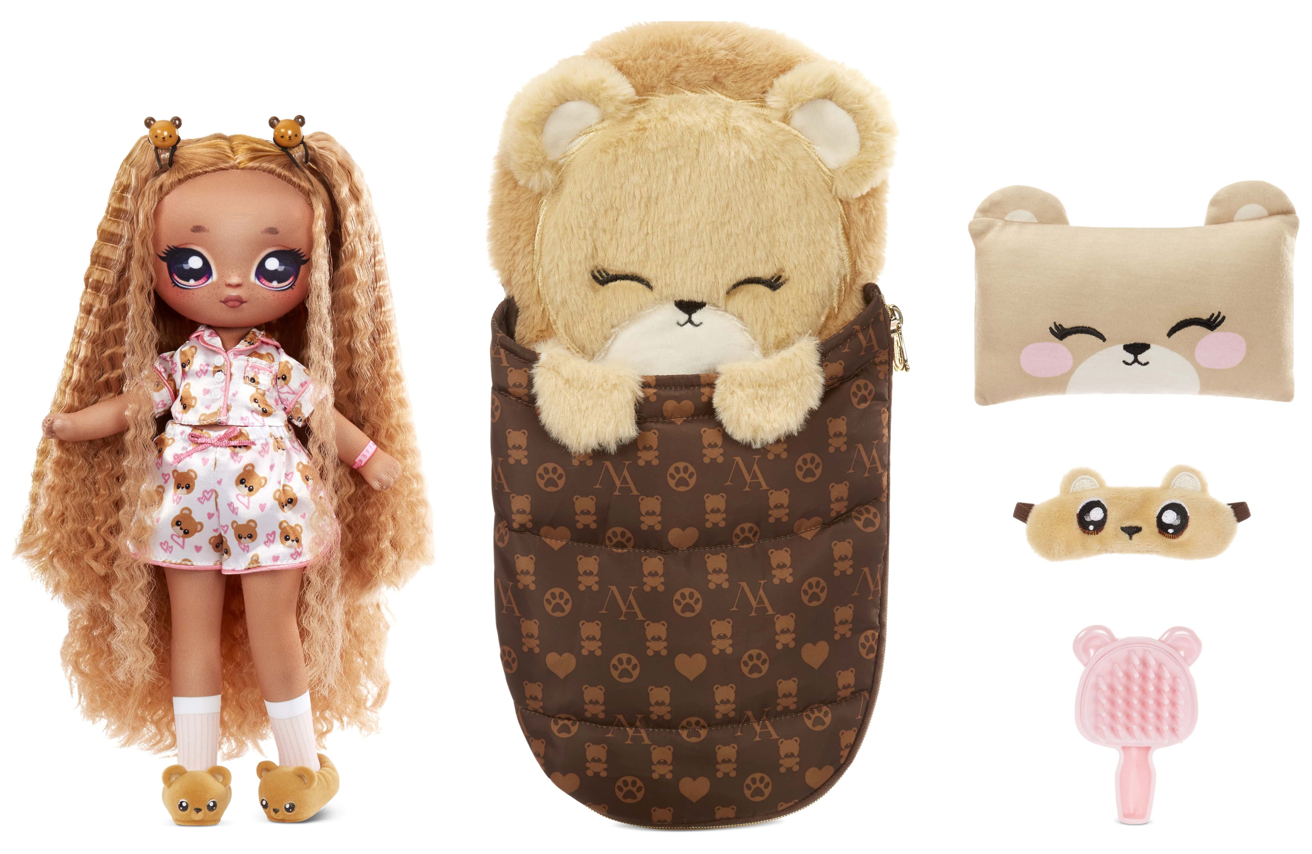 Na Na Na Surprise Teens™ Slumber Party Fashion Doll – Lara Vonn, 11 inch Soft Fabric Doll, Teddy Bear Inspired with Brunette Hair - image 3 of 7