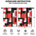 thumbnail image 2 of Blackout Kids Curtains,Red and Black Modern Art Geometric Childrens Insulated Curtains Set Of 2,Bedroom Essentials,Toddler Room Decor 42x54in(106x137cm), 2 of 4