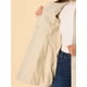 thumbnail image 5 of Abrigo de Invierno con Botón Delantero y cuello Peter Pan Allegra K Beige L, 5 of 6
