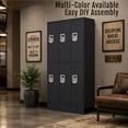 thumbnail image 6 of Sapital 2 Door Metal Locker, Heavy-Duty Storage Locker with Hook, Storage Cabinet for Home, Office, Gym, Workshop, Gray, 6 of 7