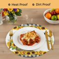 thumbnail image 4 of Sunflowers Round 13 Inch Placemats Set of 2, Summer Botanical Yellow Floral Butterfly Plaid HeatResistant Non Slip Place Mats for Dining Table, Wipeable Braided Kitchen Table Mats for Housewarming, 4 of 9
