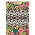 thumbnail image 1 of FMSHPON Aztec Geometric Flower Clipboard Hardboard Wood Nursing Clip Board and Pull for Standard A4 Letter 13x9 inches, 1 of 7