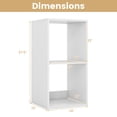thumbnail image 3 of Gymax Bibliothèque à 2 Cubes Moderne Verticale avec Garde-Corps Arrière et Trousses Anti-Basculement, 3 of 10