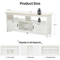Redlife Farmhouse TV Console Entertainment Center with Power Outlets