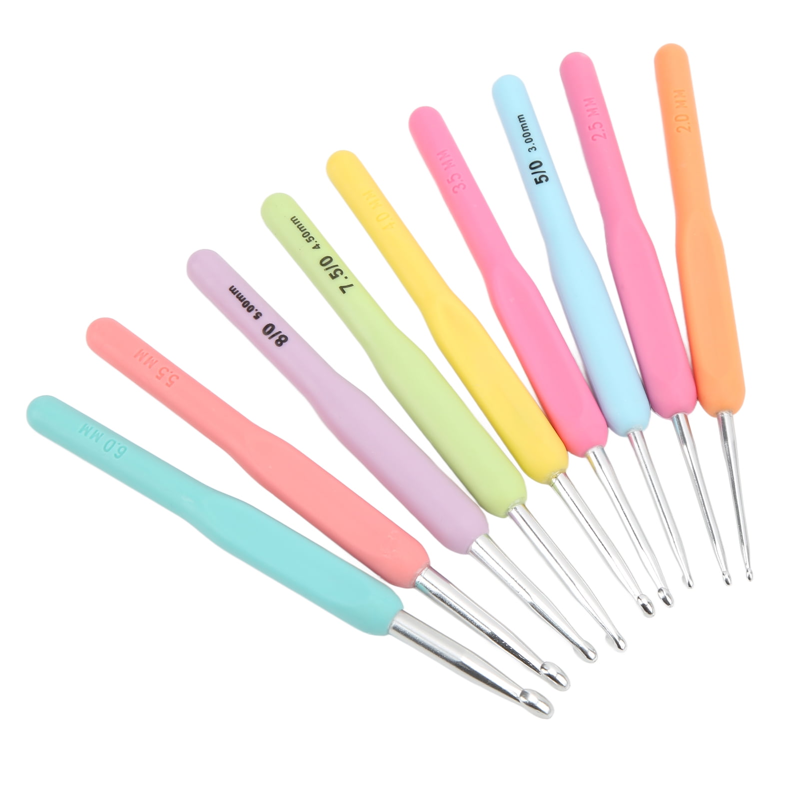 Crochet Hook Set, Crochet Hooks 9 Pieces For Craft For Knitting For