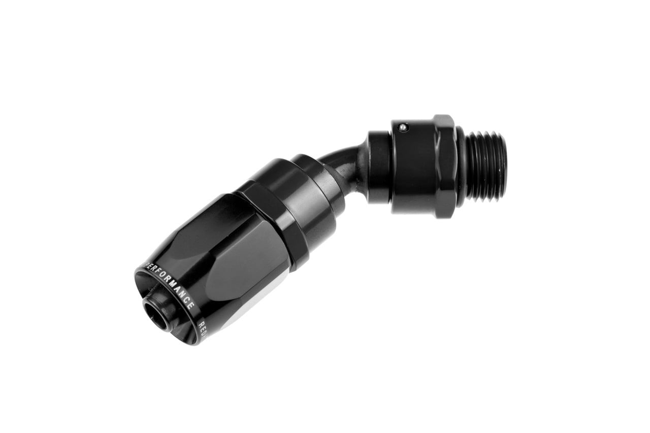 -10 HOSE END WITH -10 ORB END 45 TUBE - BLACK
