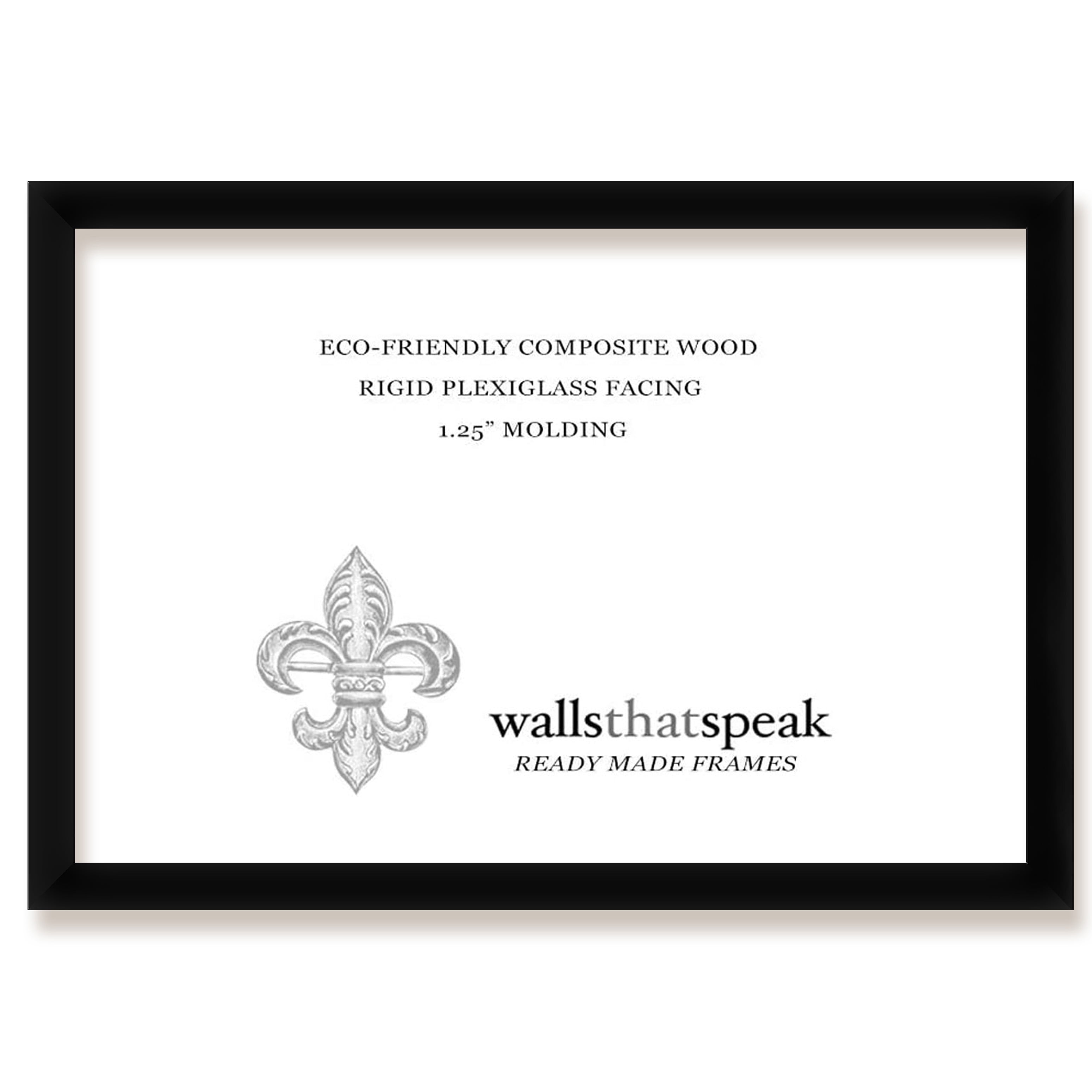 wallsthatspeak Puzzle Frame, Black, 21.25x15