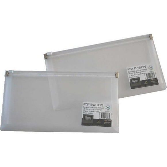 Zipper Envelope - Side Loading, Clear, Set of 12