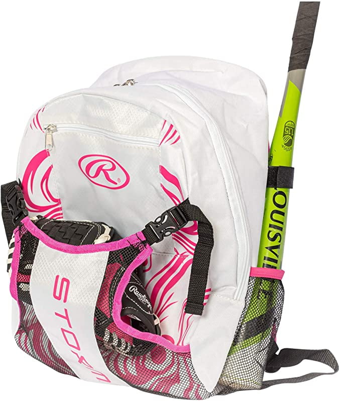 white pink backpack