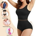thumbnail image 5 of Irisnaya Shapewear Bodysuit for Women Waist Trainer Tummy Control Full Body Shaper Scoop Neck Tank Top Girdle Jumpsuit Open Bust Sexy Slimming Bodysuits(Black XL-2XL), 5 of 7