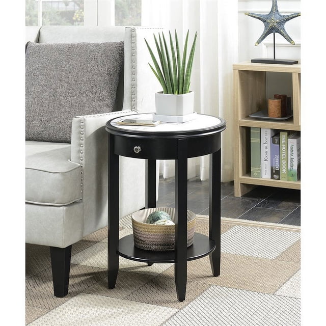 Pemberly Row Table d'Extrémité en Finition Bois Noir