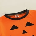 thumbnail image 4 of Bébé bébé Garçons Filles Halloween Sweat-Shirt Citrouille Visage Imprimé Col Rond Manches Longues Pull-Overs, 4 of 6