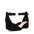 thumbnail image 5 of BURUDANI Women's Strappy Chunky Heel Dress Pump Shoes Wide Width, 5 of 7