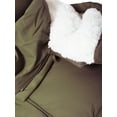 thumbnail image 7 of MixMatchy Women's Solid Long Sleeve Side Pockets Hooded Junior Sized Zipper Closure Quilted Jacket, 7 of 7