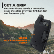 Wearable4U Garmin Montana 700/700i/750/750i Silicone Protective Case (Black) - Rugged Handheld GPS Navigator Accessories