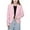 Pink, variant on Girls Cropped Blazer Jacket For Big Kids Teenagers, Spring Autumn British Style Solid Lapel Open Front Long Sleeve Casual Fashion Suit Coat Multiple Color Options Beige 13-14Years
