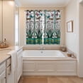 thumbnail image 3 of Curtains 63 Inch Length 2 Panels, Green Butterfly Flower Grommets Window Treatment Curtain, Stained Glass Dragonfly Floral Plant Thermal Curtains Drapes for Living Room/Bathroom, 3 of 9