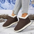 thumbnail image 6 of Women's Winter Boot Warm Comfy Knit Bootie Slippers Memory Foam Slip On House Shoes for Indoor Outdoor, 6 of 8