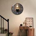 thumbnail image 3 of Decoración de cocina de 12 pulgadas, madera de moda, números árabes, sala de Un marco de oro Sunnimix Reloj de pared, 3 of 7