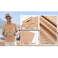 thumbnail image 4 of RICHCOIN Mens Casual Polo Shirt Summer Short Sleeve Vacation Button Beach Knit Stretchy Golf Shirts, 4 of 7