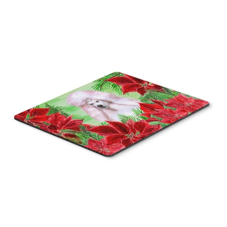 White Standard Poodle Poinsettas Mouse Pad Hot Pad or Trivet price history on PriceWatchPro
