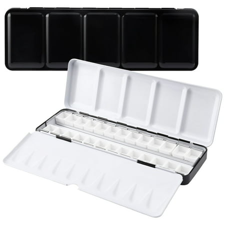 26-Color Metal Watercolor Palette, Leak-Proof Portable Iron Box for Solid Paints, Travel Empty Paint Box for Outdoor Plein Air Painting & Sketching
