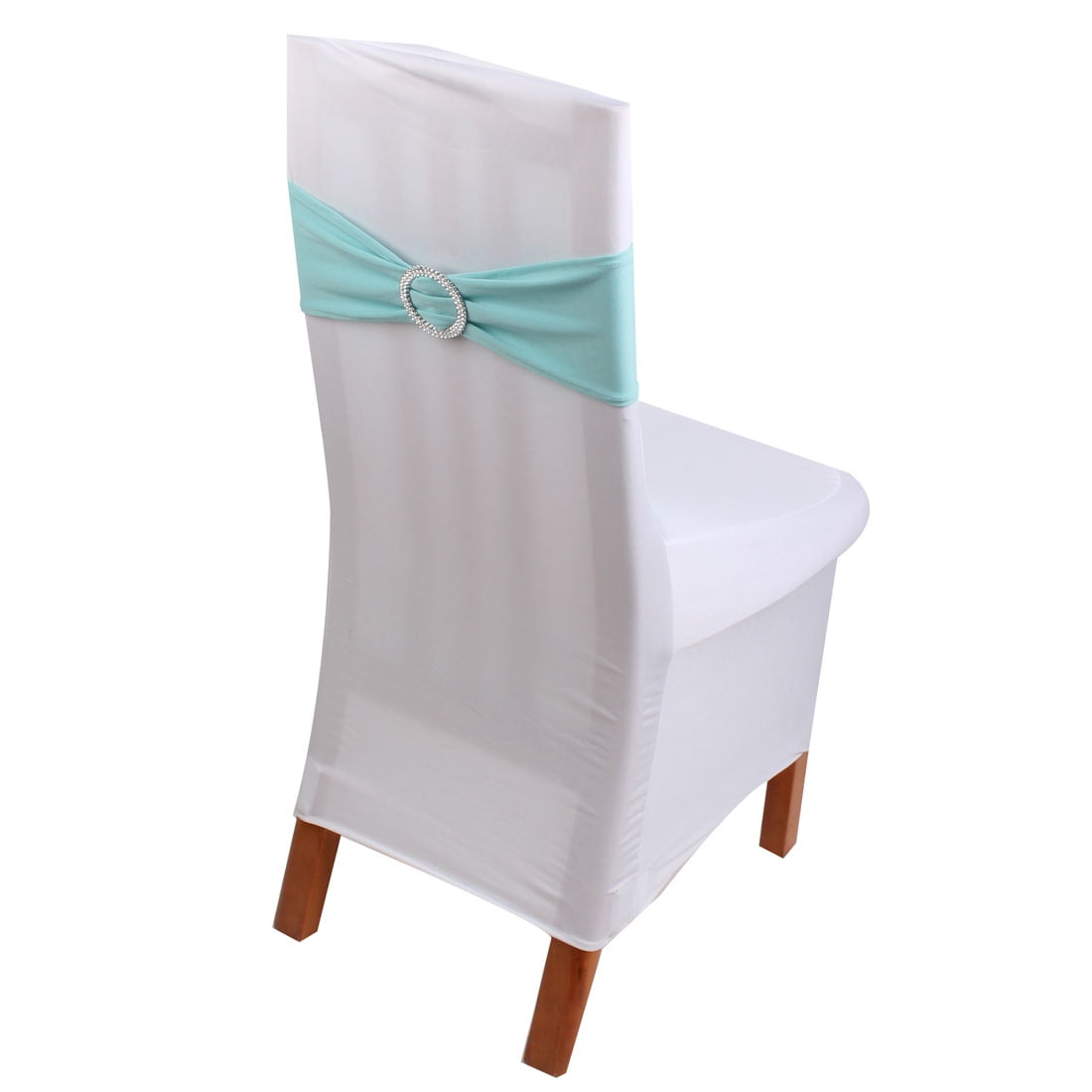 Wedding Spandex Elastic Chair Covers Bands Buckle Slider Sashes Bows