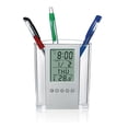 thumbnail image 1 of Lápiz Soporte para lápices LCD digital Escritorio Reloj despertador Soporte para lápices Calendario Tomshoo Titular de la pluma, 1 of 7