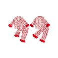 thumbnail image 3 of Cjfdfy Toddler Baby Girl Christmas Pajama Set Clothes Candy Cane Gingerbread Man Print Furry Trim Long Sleeve Tops Pants Infant Cute Santa Claus Button Sleepwear Fall Winter Outfit, 3 of 7