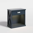 thumbnail image 4 of Royalcraft Vintage Small Storage Cabinet With LED Light, Hidden Cat Litter Box - Blue, 4 of 8
