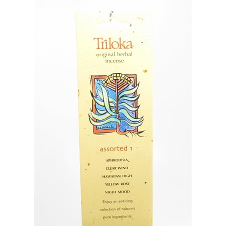 Triloka Herbal Incense Sticks, 10 sticks, Assorted Fragrances