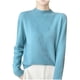 thumbnail image 2 of Suéteres de cachemira Wancir para mujer, jersey de lana merino 100 %, manga larga, cuello redondo, top de punto ligero, 2 of 3