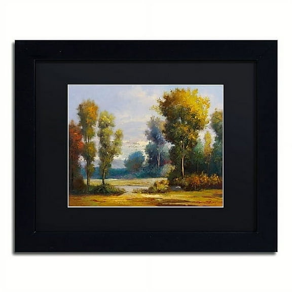 Trademark Fine Art "Memory Lane" Canvas Art by Daniel Moises, Black Matte, Black Frame
