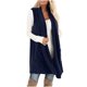 thumbnail image 4 of AUNVITO Women's Sleeveless Fleece Jacket with Pockets Casual Open Front Long Outerwear Coat, 4 of 7