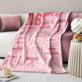 thumbnail image 2 of Sweet 16 Gifts for Girls 16th Birthday Decorations for Boys Happy Birthday Gifts for Daughter Son Sister Bestie Sweet 16 Birthday Decorations Soft Throw Blanket Back in 2008-60x50 Inch - Dark Blue, 2 of 5