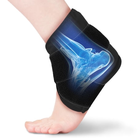 Ankle Heel Ice Pack Wrap Brace for Swelling,Gel Cold/Hot Therapy Wrap for Sprained Ankle, Achilles Tendonitis, Plantar Fasciitis,Foot Pain,Adjustable Strap,Reusable Compression Wrap (Green)