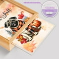 thumbnail image 4 of Hello Fall Pug Scarf Welcome Autumn with Leaves Pumpkins Acrylic Plaque with Wood Photo Frame Box Dog Lover Gifts Light Box - 00011, 4 of 5