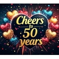 thumbnail image 4 of LUUFILx Cheers To 50 Years Banner Backdrop Party Decoration Celebration Banner Anniversary Decoration Background Event Decor Milestone Party Supplies, 4 of 8