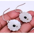 thumbnail image 2 of Emerald (Simulated) 925 Sterling Silver Bali Earring 1.33" E_9336_134_16, Gemstone Silver Jewelry, New Year Sale, Valentin's Day Gift, 2 of 2