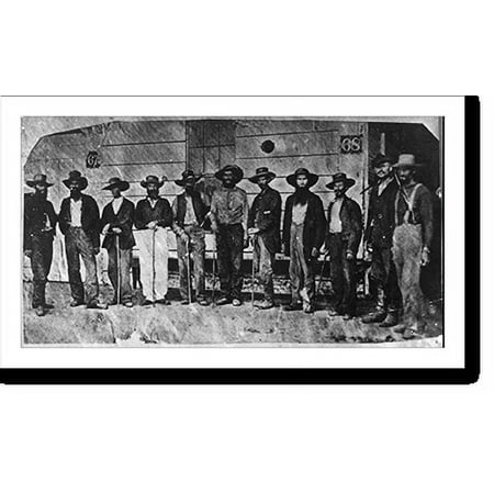 Historic Print, Commissioned officers of 19th Iowa Infantry after their exchange as prisoners of war, New Orleans, 16" x 20"
