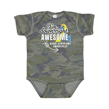 

Inktastic Im Down Right Awesome Down Syndrome Awareness with Arrow Gift Baby Boy or Baby Girl Bodysuit