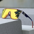 thumbnail image 6 of Oversized Sunglasses, Rimless Mirrored Sun Glasses with Reflective One-Piece Lens, 6 of 6