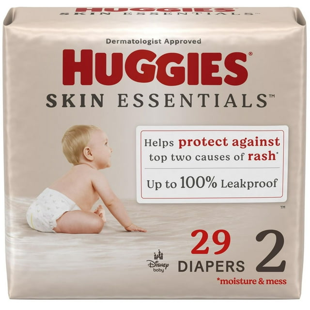 Couches pour bébés Huggies Skin Essentials, Tailles: N-6, 31-15 Unités