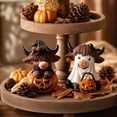 thumbnail image 5 of Highland Cow Decor, Halloween Ghost Decor, 4 Inch Highland Cow Figurines Halloween Pumpkin Decor Spooky Halloween Decor for Layered Tray Shelf Mantel Indoor Home Table Display, 1, 5 of 7